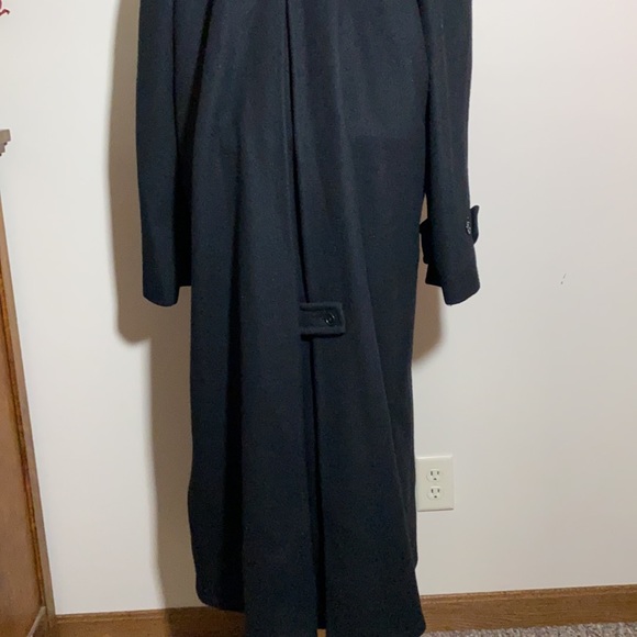 Mens Fox Knapp Heavy Wool Over Coat Trenchcoat long winter jacket black small - Picture 5 of 11